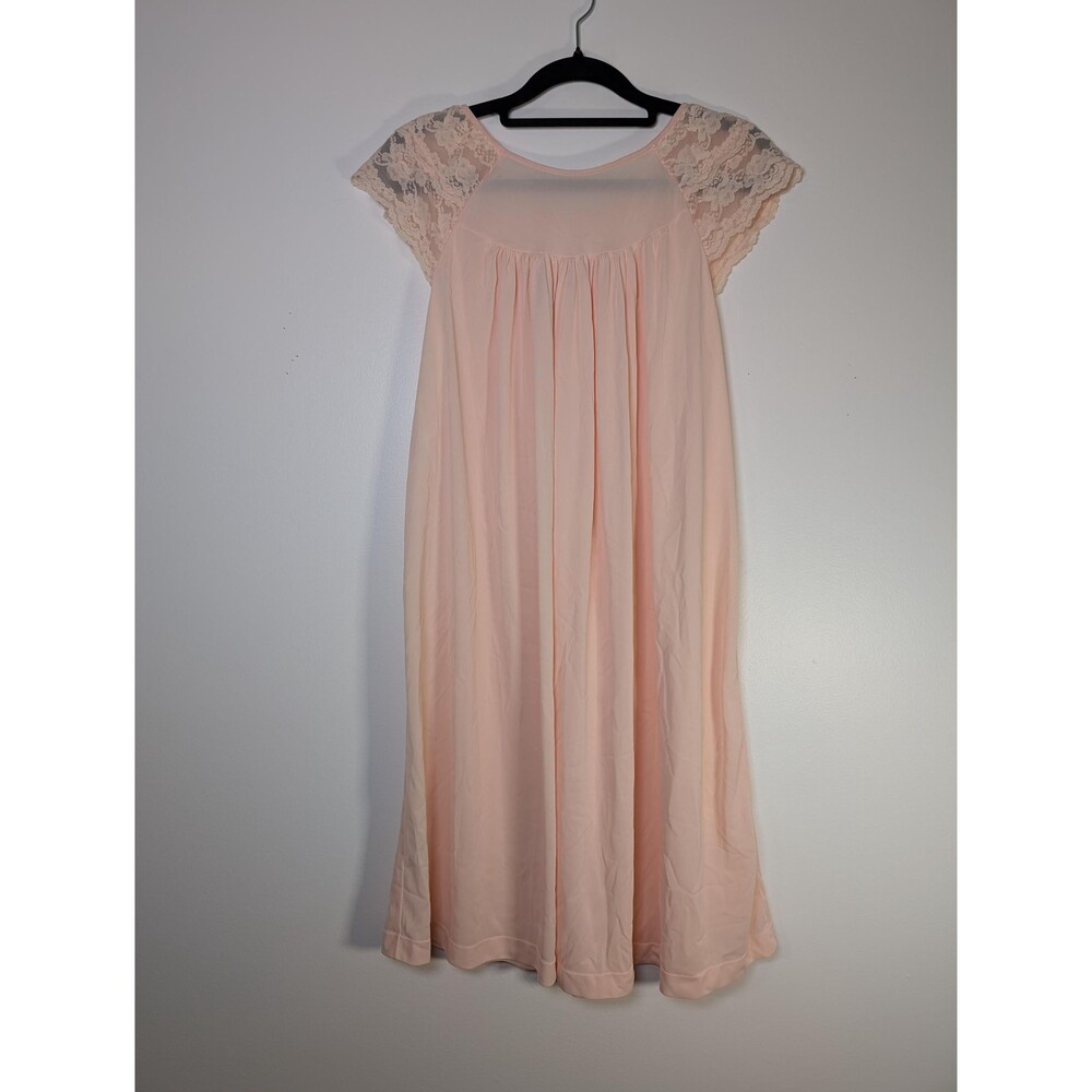 Vintage Gilead Pink Lace Nightgown Cottagecore Babydoll Sleep Dress Romantic S - Picture 3 of 7